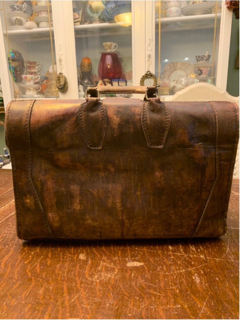 Vintage Brown Leather medical style Briefcase One Size - Picture 3 of 16